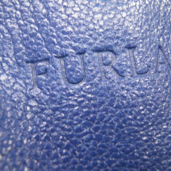 Furla Cobalt Blue Leather Handbag Purse - Picture 3 of 11